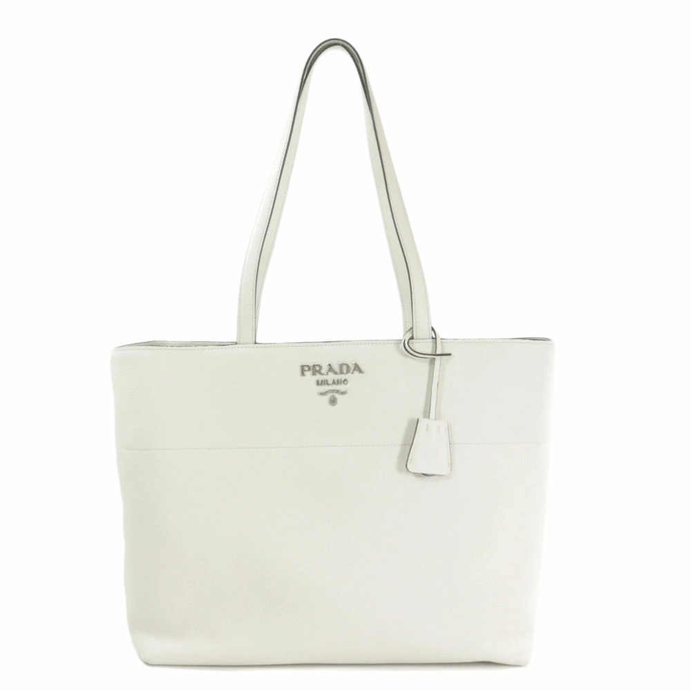 Prada Vitello Phenix leather shopping tote bag White - Picture 11 of 11